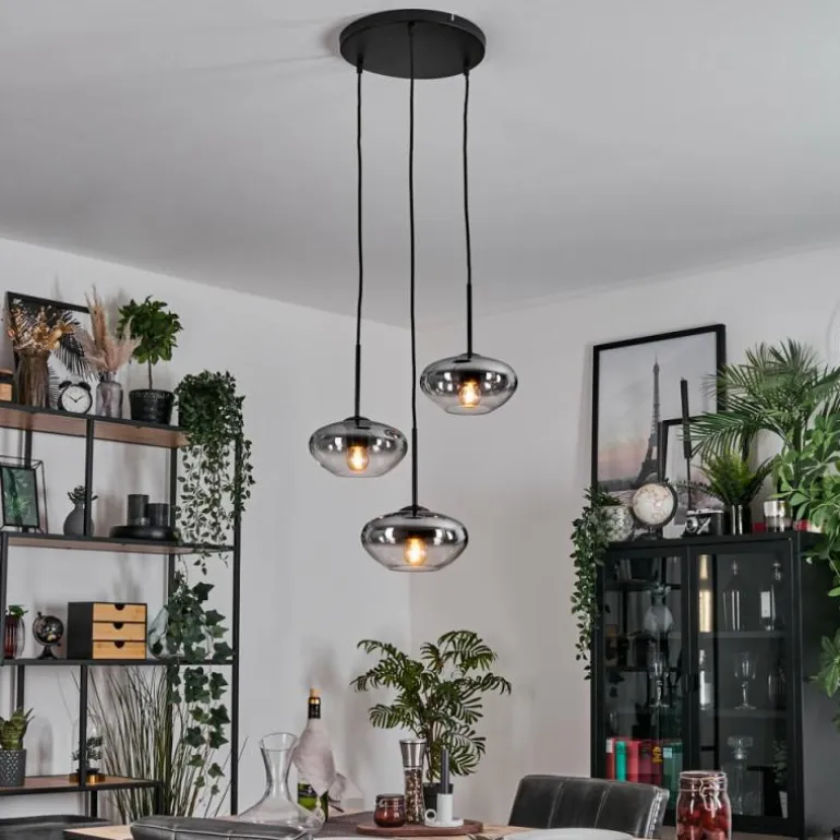 Mertola Suspension, Boule lumineuse Noir, 3 lumières