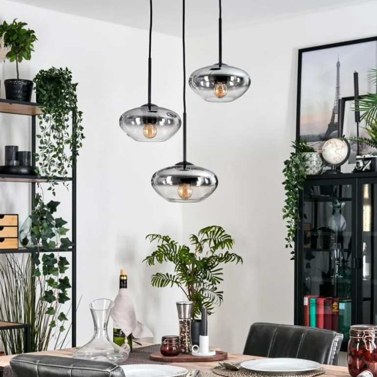 Mertola Suspension, Boule lumineuse Noir, 3 lumières