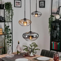 Mertola Suspension, Boule lumineuse Noir, 3 lumières