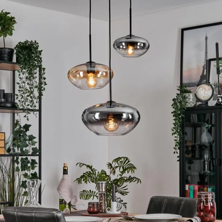 Mertola Suspension, Boule lumineuse Noir, 3 lumières