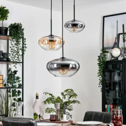 Mertola Suspension, Boule lumineuse Noir, 3 lumières