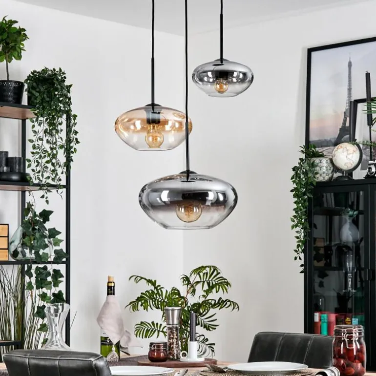 Mertola Suspension, Boule lumineuse Noir, 3 lumières