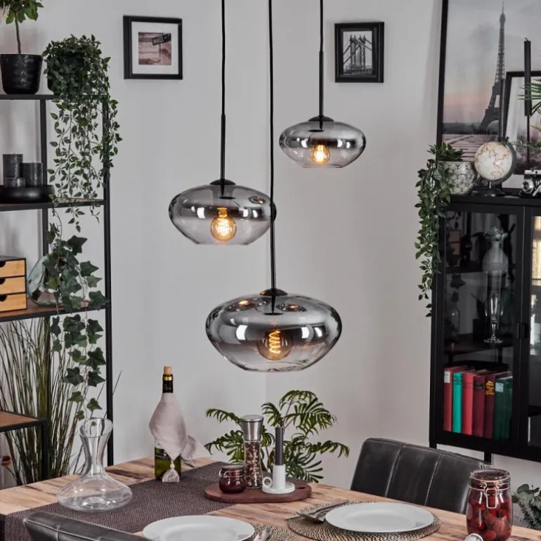 Mertola Suspension, Boule lumineuse Noir, 3 lumières