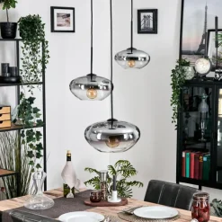 Mertola Suspension, Boule lumineuse Noir, 3 lumières