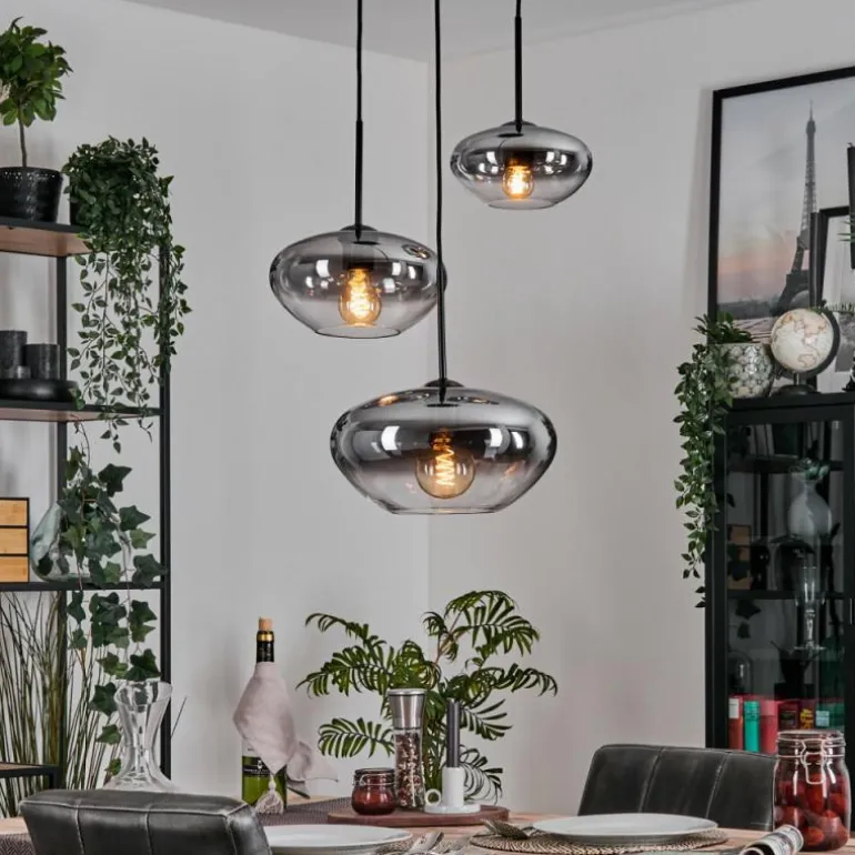 Mertola Suspension, Boule lumineuse Noir, 3 lumières