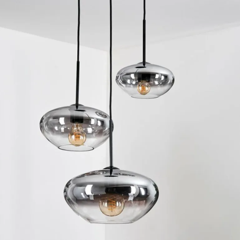 Mertola Suspension, Boule lumineuse Noir, 3 lumières