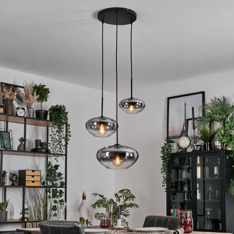 Mertola Suspension, Boule lumineuse Noir, 3 lumières