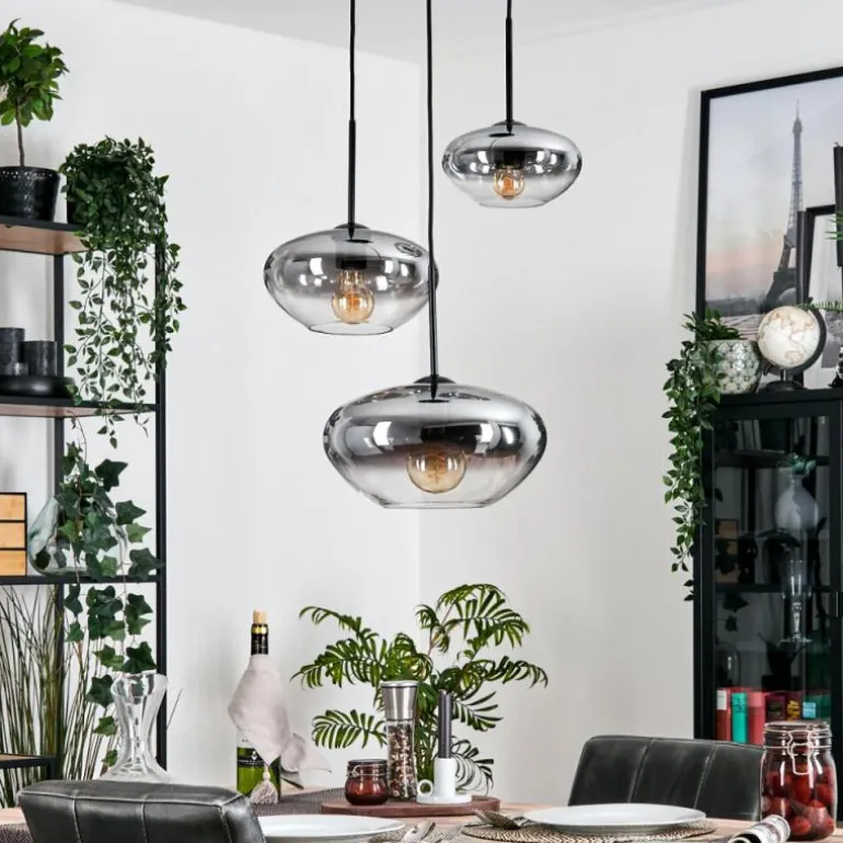 Mertola Suspension, Boule lumineuse Noir, 3 lumières