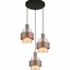 Milley Suspension Luminaires Globo Lighting Noir, 3 lumières