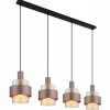 Milley Suspension Luminaires Globo Lighting Noir, 4 lumières