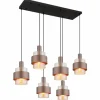 Milley Suspension Luminaires Globo Lighting Noir, 6 lumières