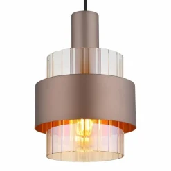 Milley Suspension Luminaires Globo Lighting Noir, 1 lumière