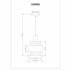 Milley Suspension Luminaires Globo Lighting Noir, 1 lumière