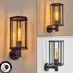 Monfanim Lampe murale d´extérieur Noir, 1 lumière