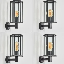 Monfanim Lampe murale d´extérieur Noir, 1 lumière