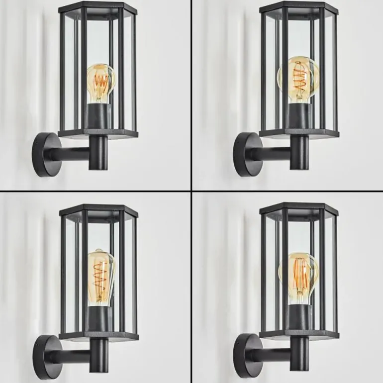 Monfanim Lampe murale d´extérieur Noir, 1 lumière