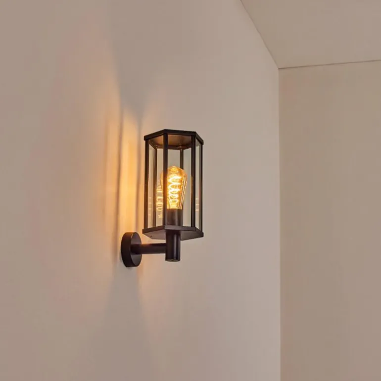 Monfanim Lampe murale d´extérieur Noir, 1 lumière