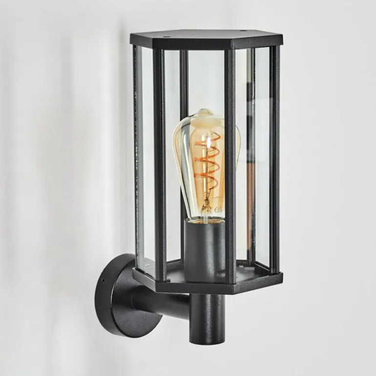 Monfanim Lampe murale d´extérieur Noir, 1 lumière