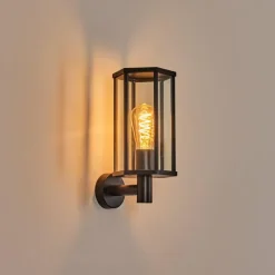 Monfanim Lampe murale d´extérieur Noir, 1 lumière