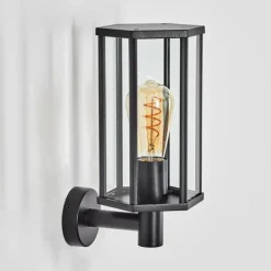 Monfanim Lampe murale d´extérieur Noir, 1 lumière