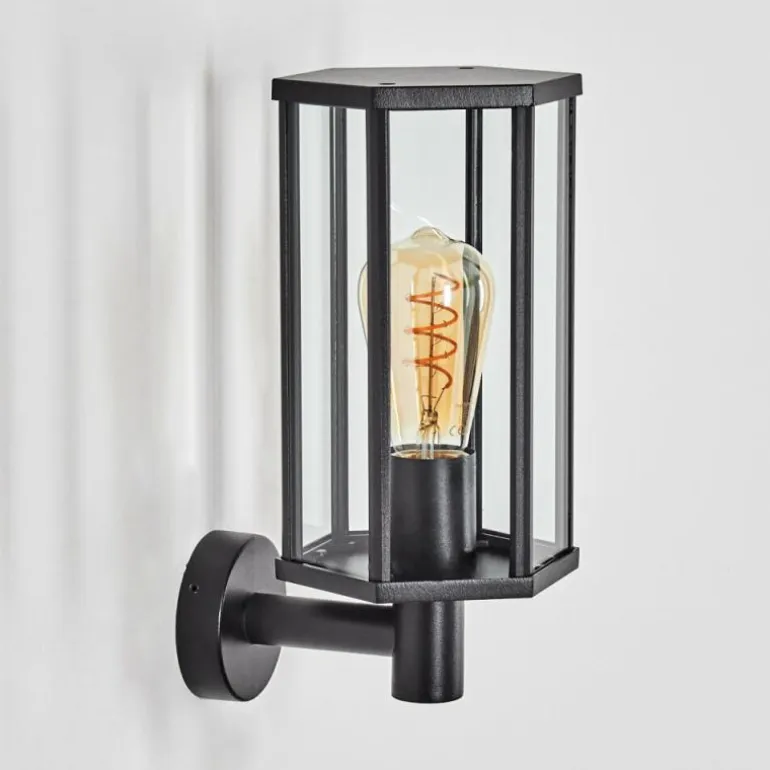 Monfanim Lampe murale d´extérieur Noir, 1 lumière