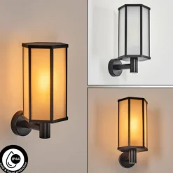 Monfanim Lampe murale d´extérieur Noir, 1 lumière