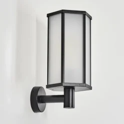 Monfanim Lampe murale d´extérieur Noir, 1 lumière