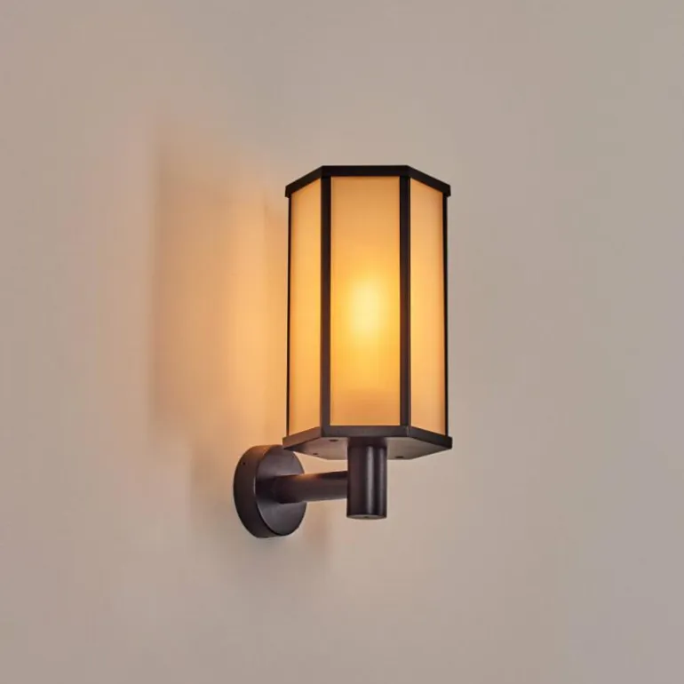 Monfanim Lampe murale d´extérieur Noir, 1 lumière