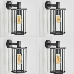 Monfanim Lampe murale d´extérieur Noir, 1 lumière