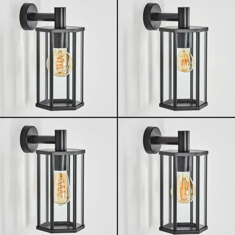 Monfanim Lampe murale d´extérieur Noir, 1 lumière