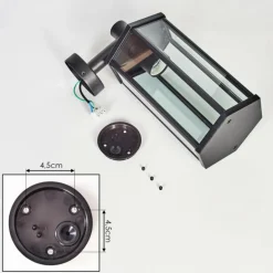 Monfanim Lampe murale d´extérieur Noir, 1 lumière
