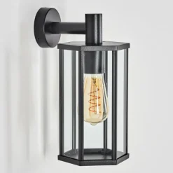 Monfanim Lampe murale d´extérieur Noir, 1 lumière