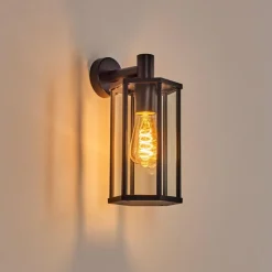 Monfanim Lampe murale d´extérieur Noir, 1 lumière