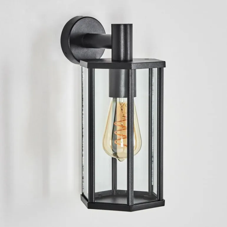 Monfanim Lampe murale d´extérieur Noir, 1 lumière