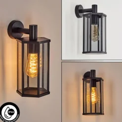 Monfanim Lampe murale d´extérieur Noir, 1 lumière