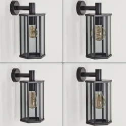 Monfanim Lampe murale d´extérieur Noir, 1 lumière