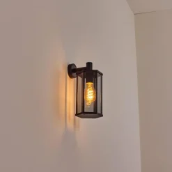 Monfanim Lampe murale d´extérieur Noir, 1 lumière
