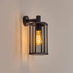 Monfanim Lampe murale d´extérieur Noir, 1 lumière