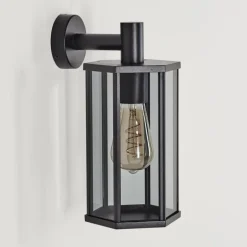 Monfanim Lampe murale d´extérieur Noir, 1 lumière