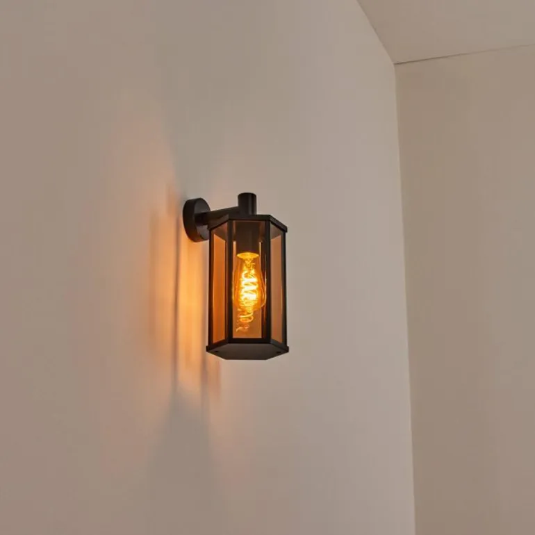 Monfanim Lampe murale d´extérieur Noir, 1 lumière