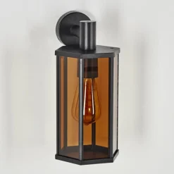 Monfanim Lampe murale d´extérieur Noir, 1 lumière