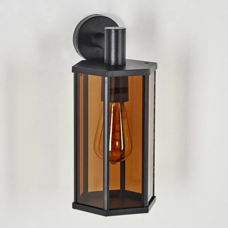Monfanim Lampe murale d´extérieur Noir, 1 lumière