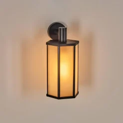 Monfanim Lampe murale d´extérieur Noir, 1 lumière