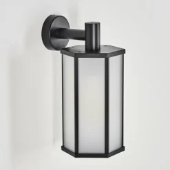 Monfanim Lampe murale d´extérieur Noir, 1 lumière