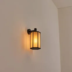 Monfanim Lampe murale d´extérieur Noir, 1 lumière