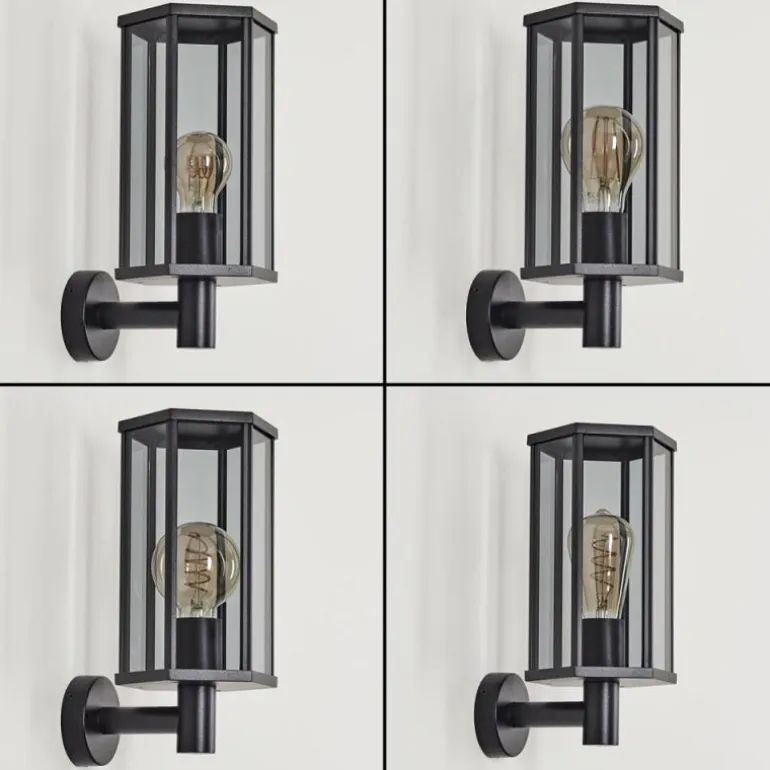 Monfanim Lampe murale d´extérieur Noir, 1 lumière