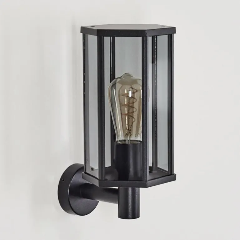 Monfanim Lampe murale d´extérieur Noir, 1 lumière