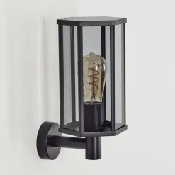 Monfanim Lampe murale d´extérieur Noir, 1 lumière