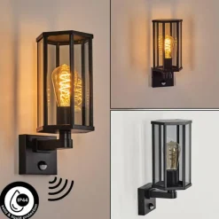 Monfanim Lampe murale d´extérieur Noir, 1 lumière