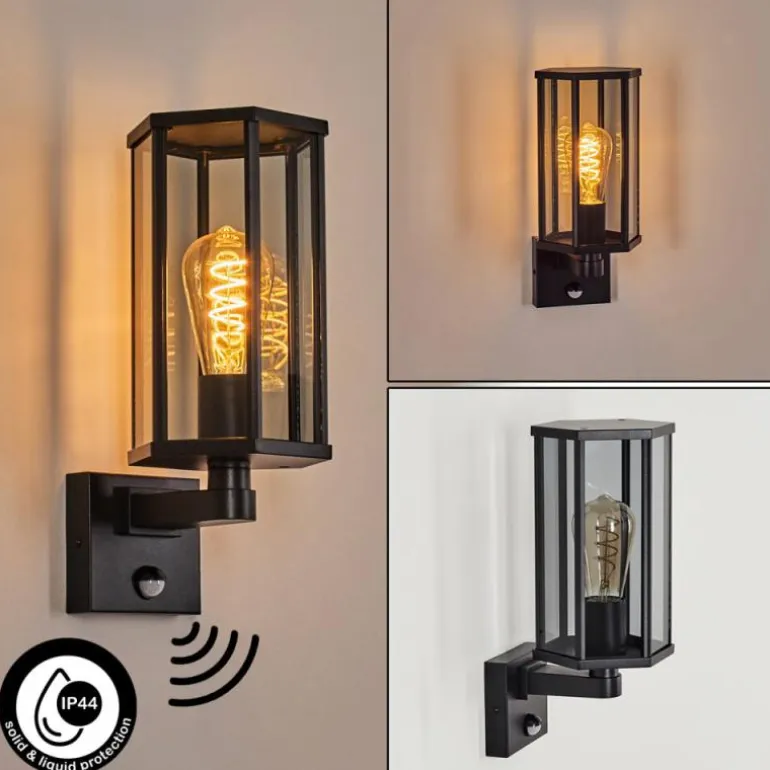 Monfanim Lampe murale d´extérieur Noir, 1 lumière